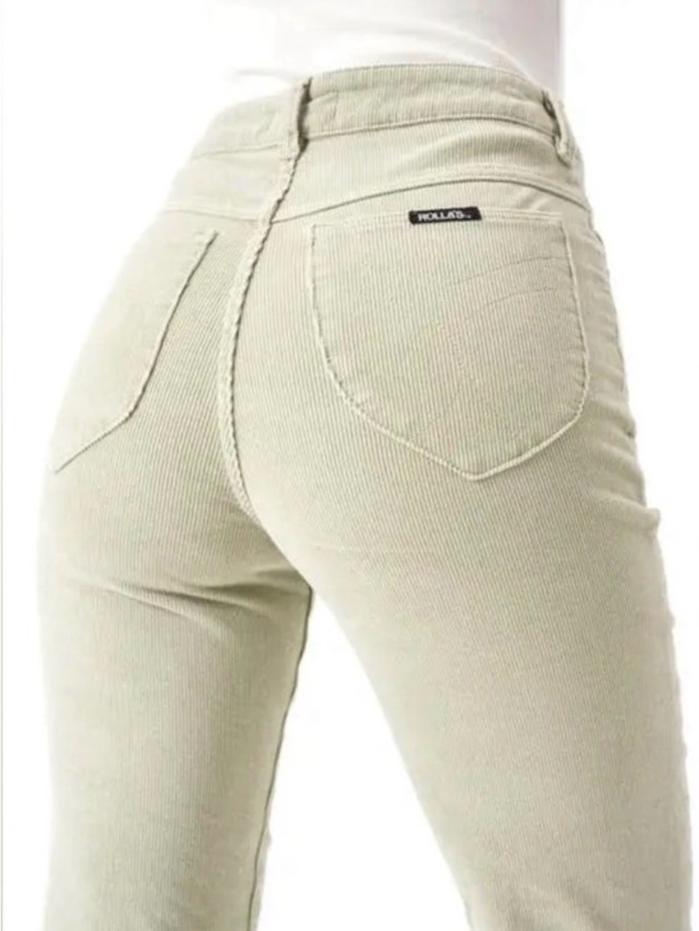 ROLLA'S High-Rise Corduroy Jeans in Light Green